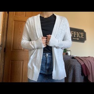 White cardigan